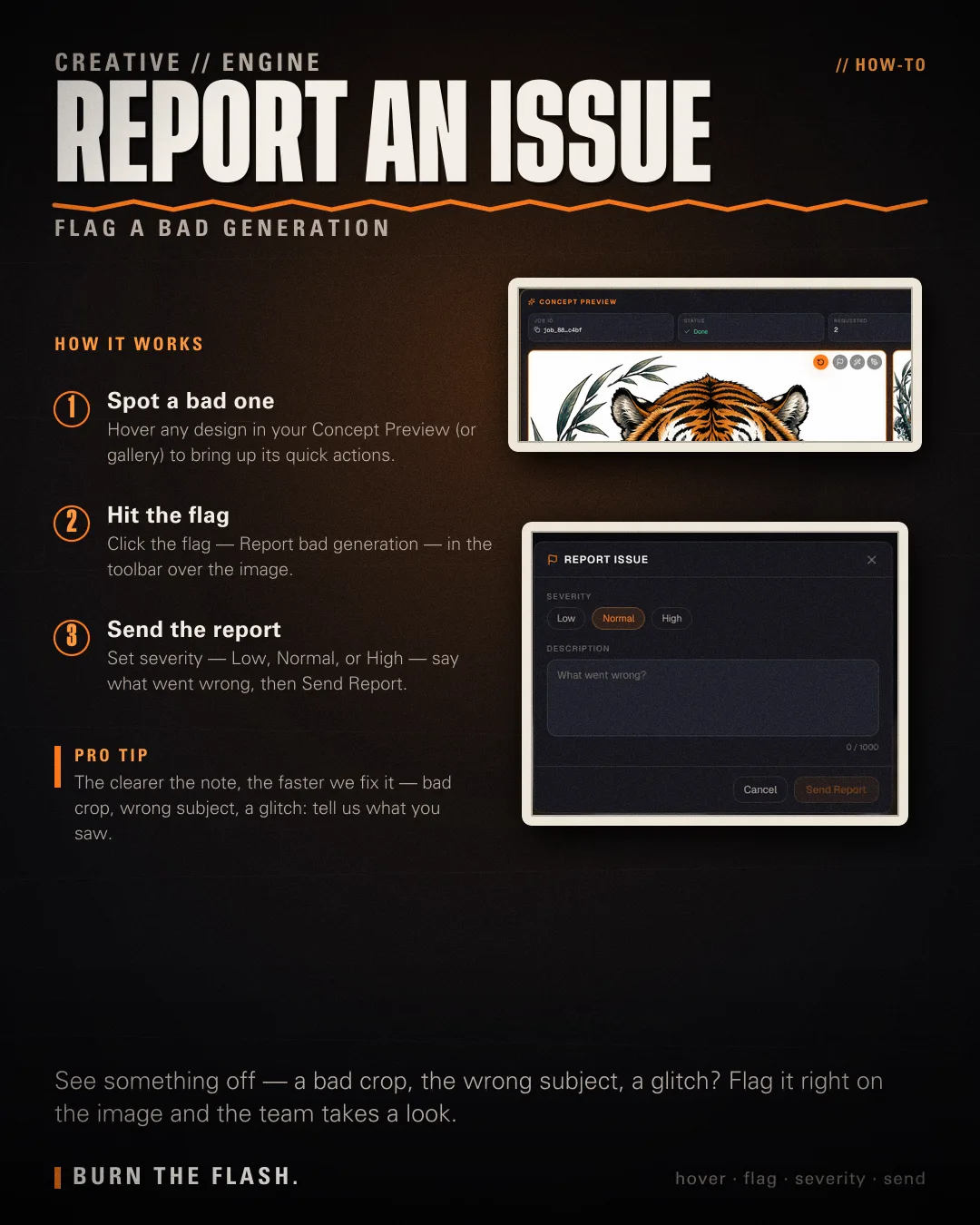 Report an Issue how-to