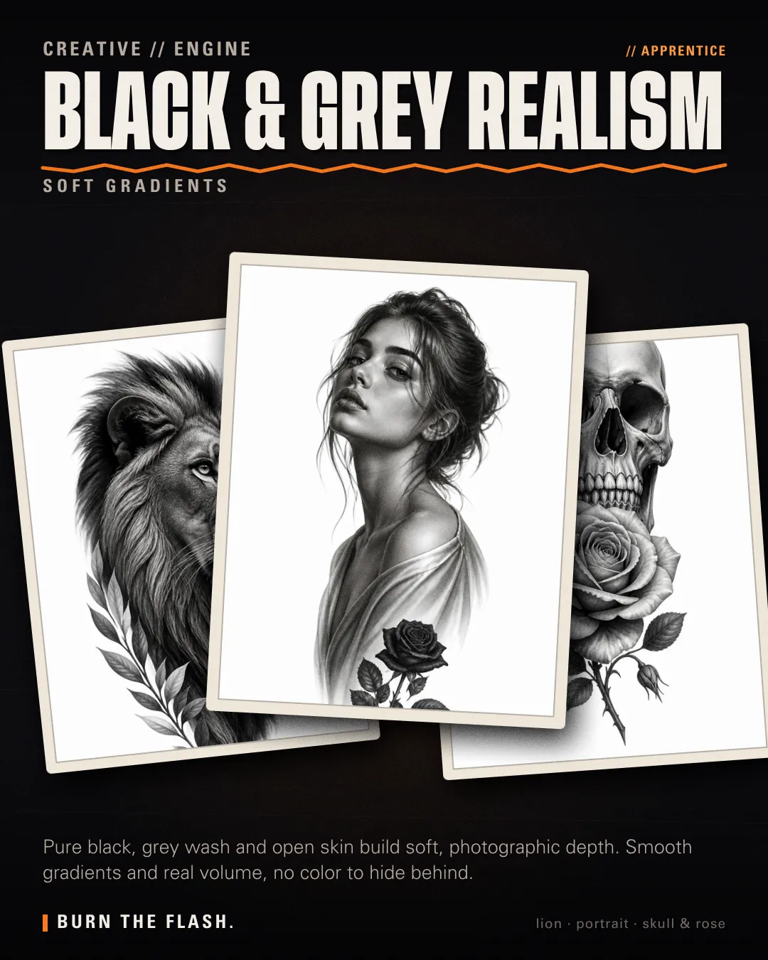 Black & Grey Realism style poster