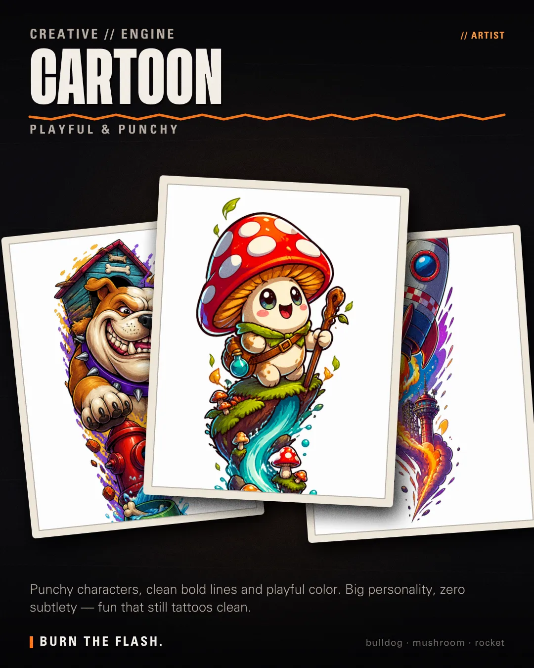 Cartoon style poster