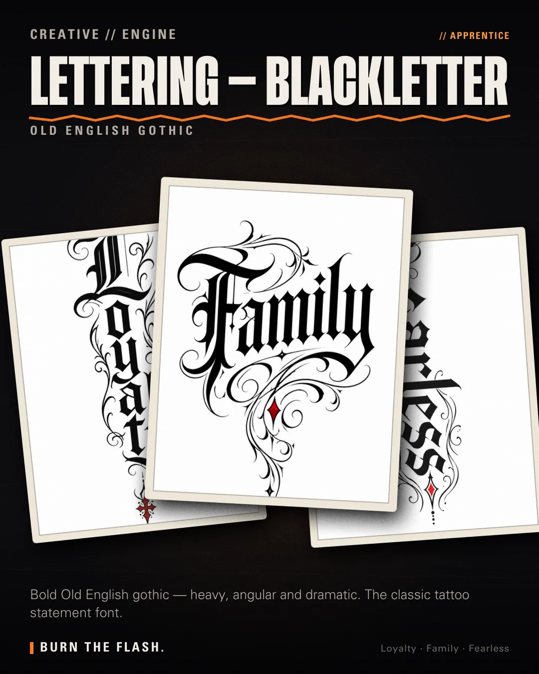 Lettering — Blackletter style poster