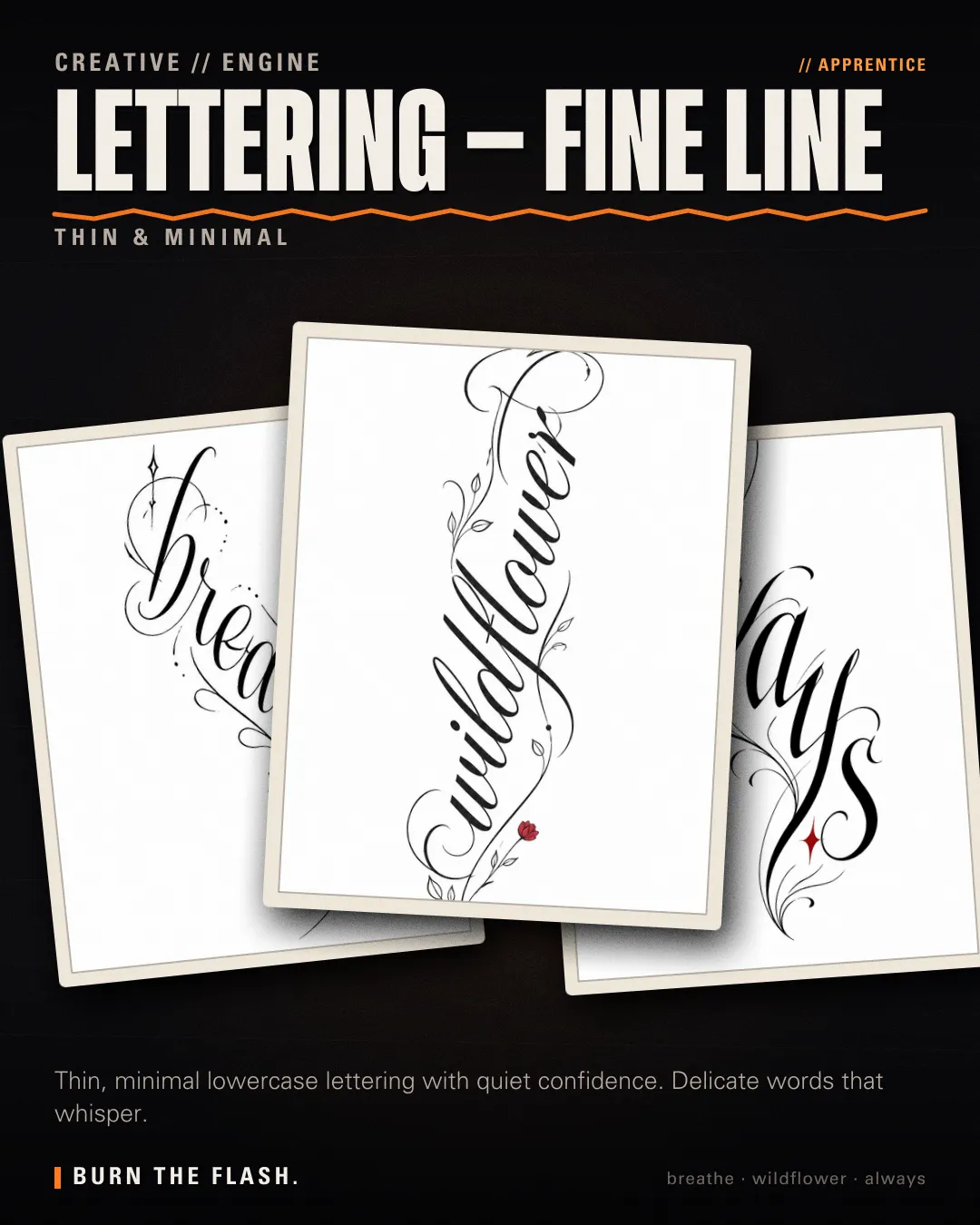 Lettering — Fine Line style poster
