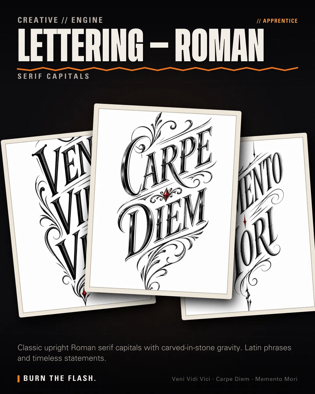 Lettering — Roman style poster