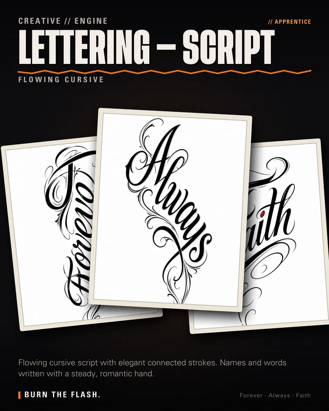 Lettering — Script style poster