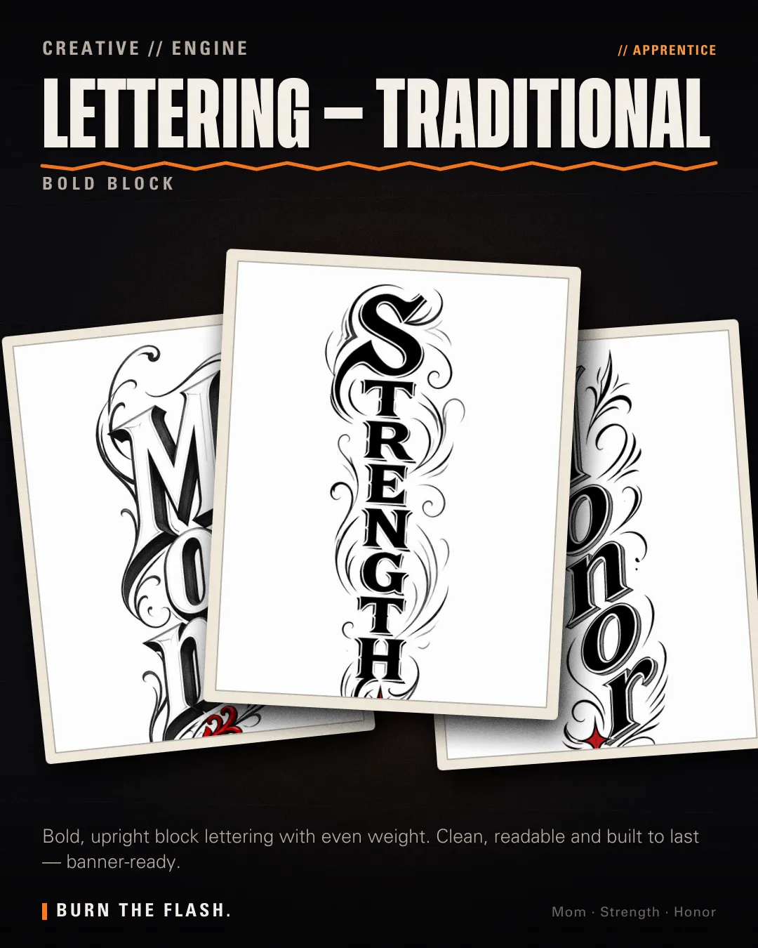 Lettering — Traditional style poster