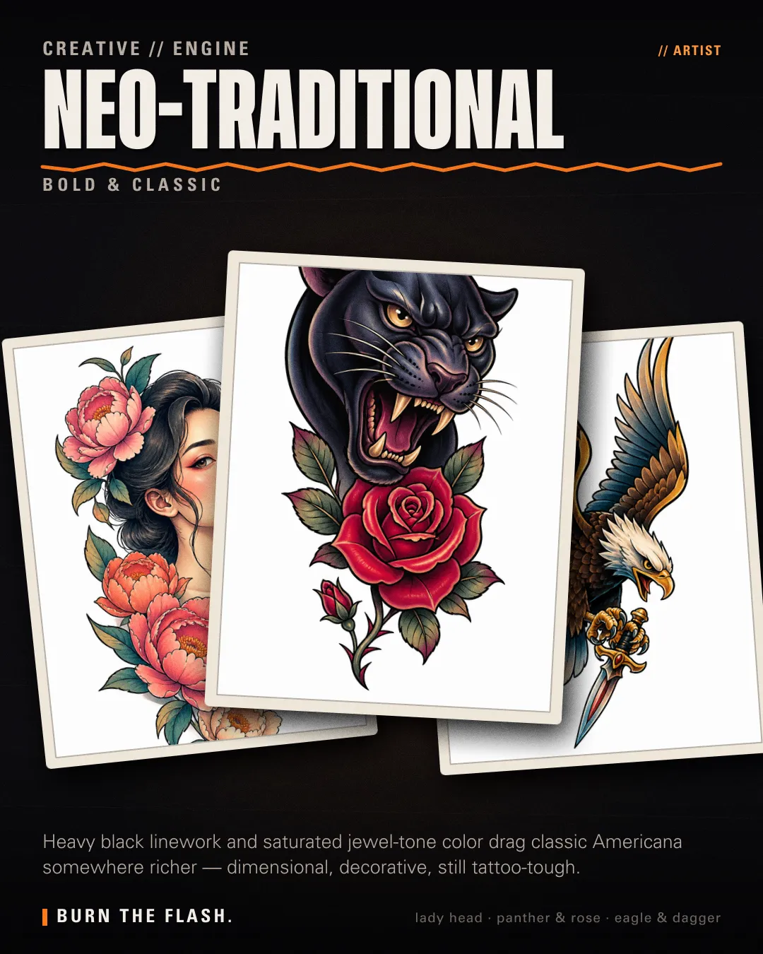 Neo-Traditional style poster