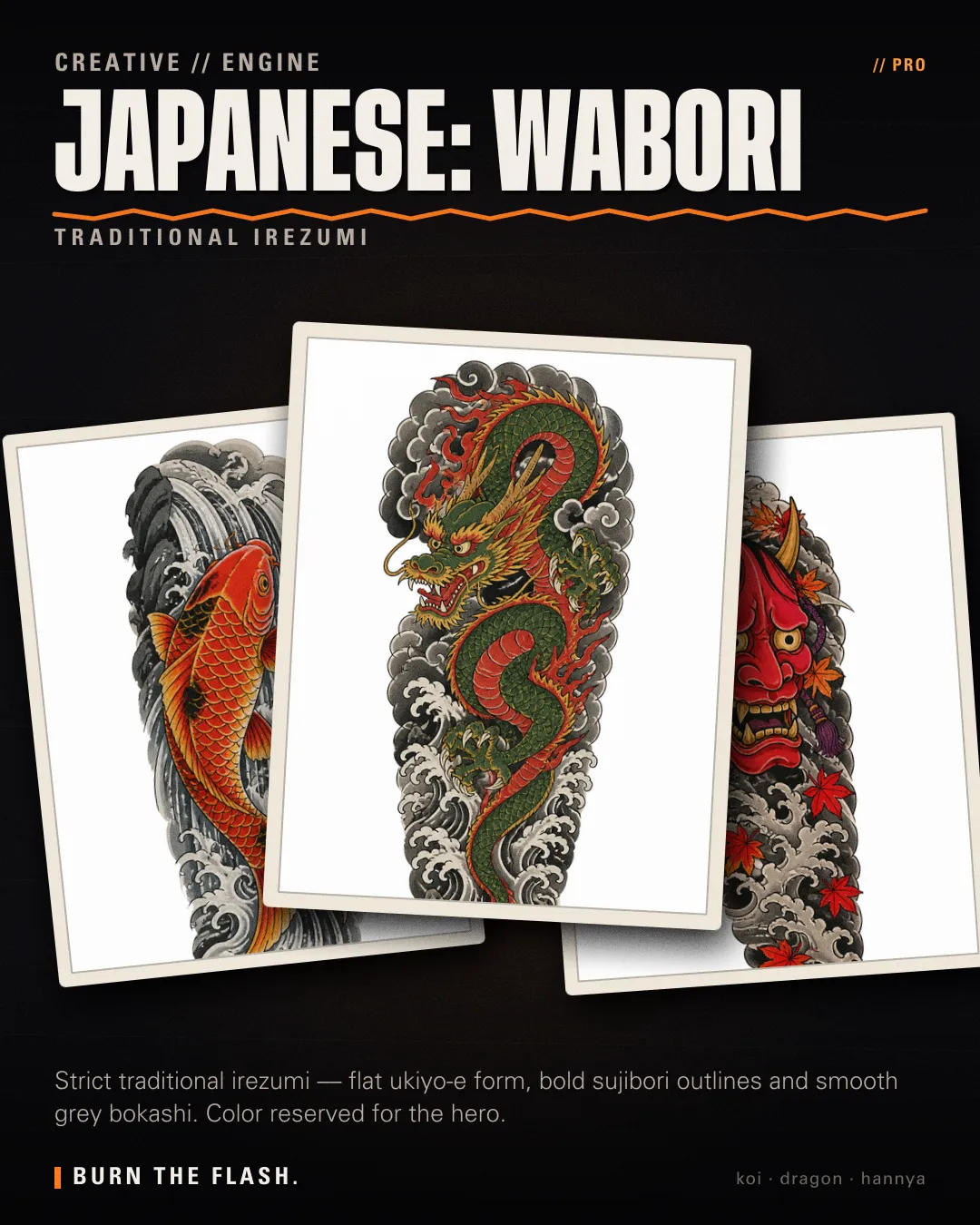 Japanese: Wabori style poster